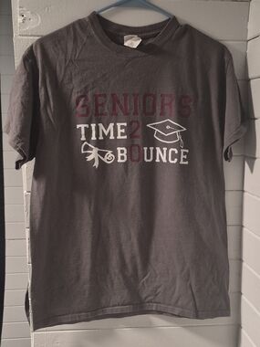 Gildan Gray Short Sleeve "Seniors Time2Bounce" Graphic Tee